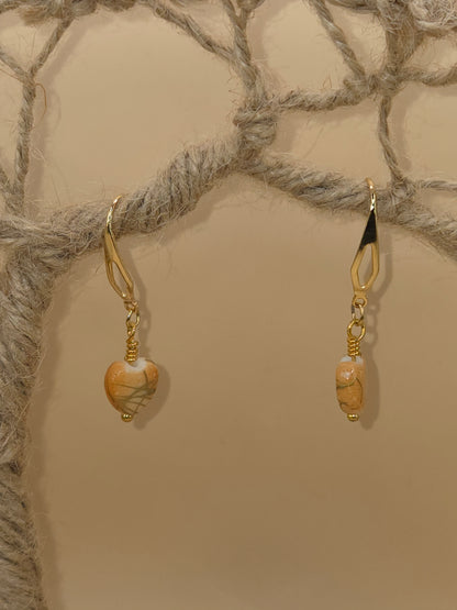 Boucles d'oreilles avec perles fleurs