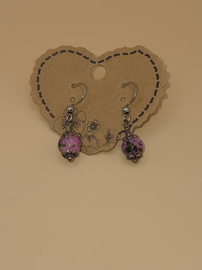 Boucles d'oreilles assemblage Fait Main avec perles de verre