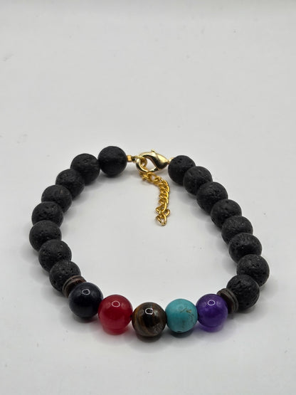 Bracelet Fait main avec perles de verre et perles nacrées