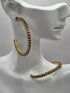 Boucles d’oreilles créoles strass, bijou fait main cadeau femme