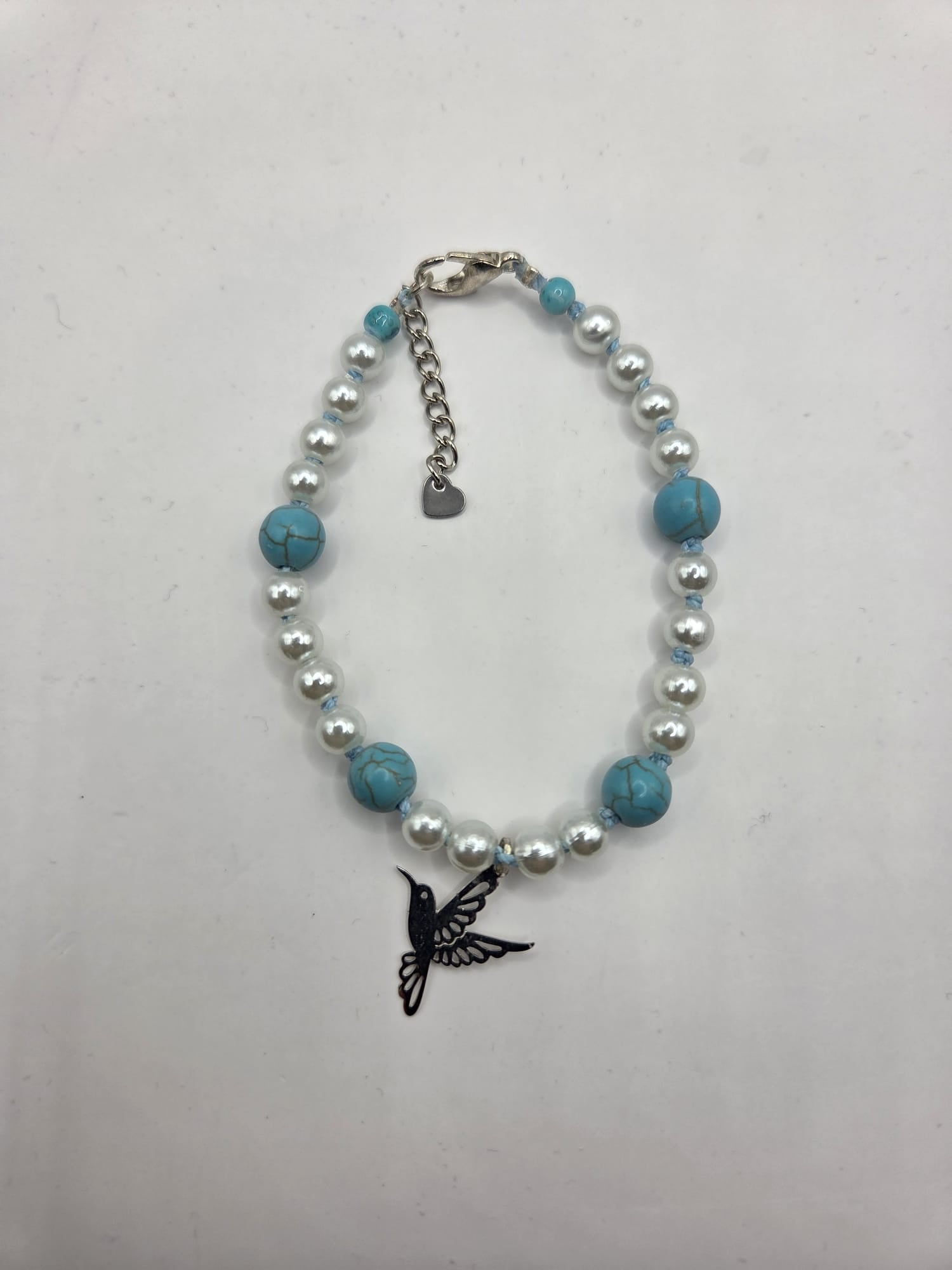  Bracelet artisanal perles de pierre naturelles et nacre, bijou fait main cadeau femme