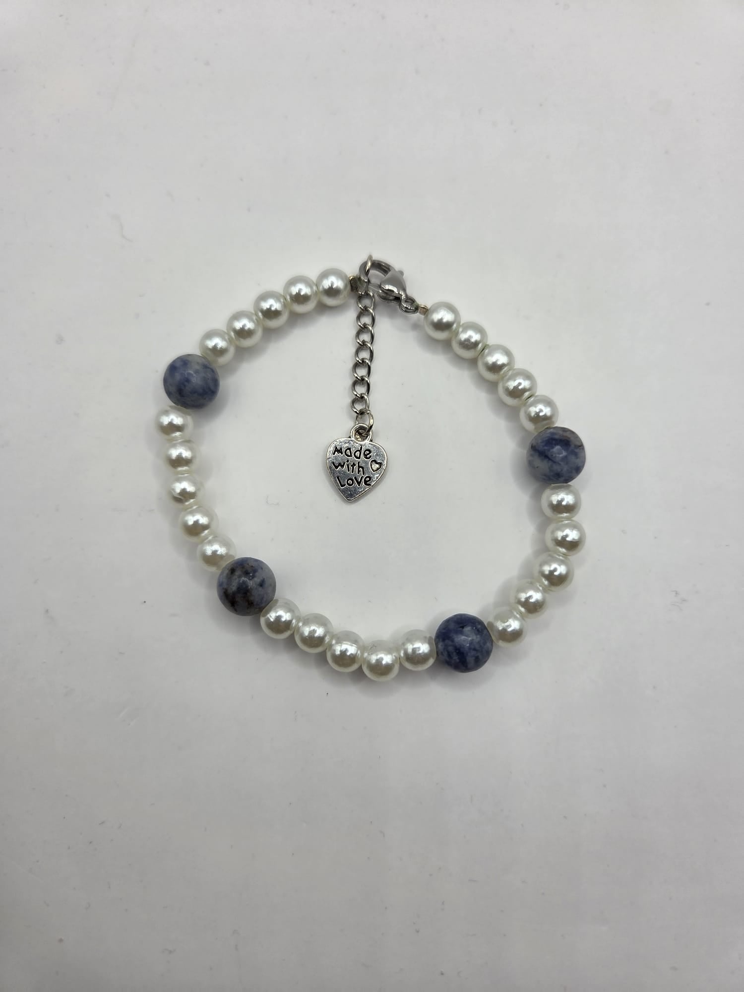  Bracelet artisanal perles de pierre naturelle et nacre, bijou fait main cadeau femme