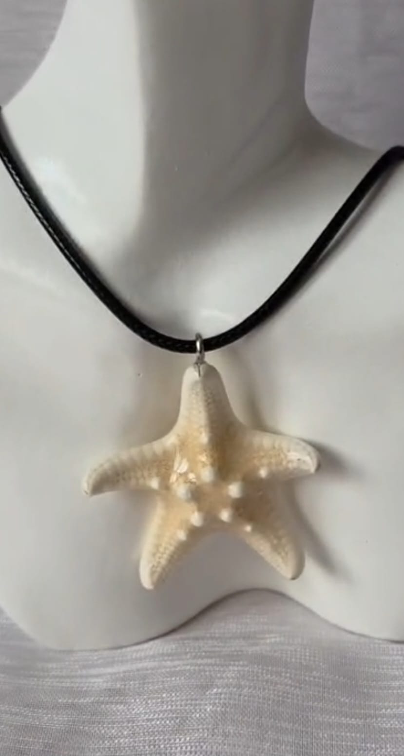 Collier étoile de mer et cordon – bijou d&