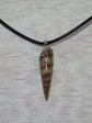 Collier coquillage marron sur cordon – bijou artisanal fait main – cadeau femme