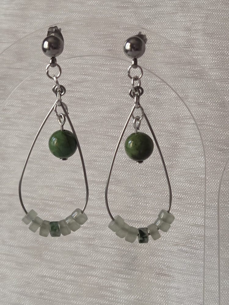 Green Aventurine et floral green - Les Elégantes de Steph