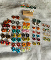 Assortiment de pampilles interchangeables pour créoles, en forme de fleurs, de cœurs et d’étoiles