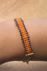 bracelet bronze et orange pour les élégantes de steph