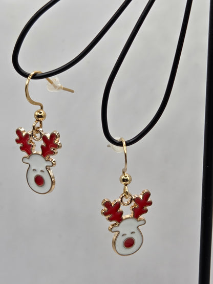 Boucles d'oreilles assemblage Fait Main sur le thème de Noël