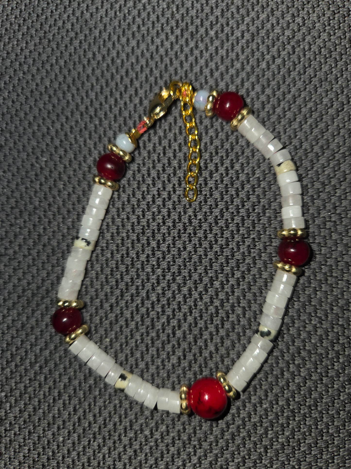 Bracelet Fait main avec perles de verre et perles nacrées