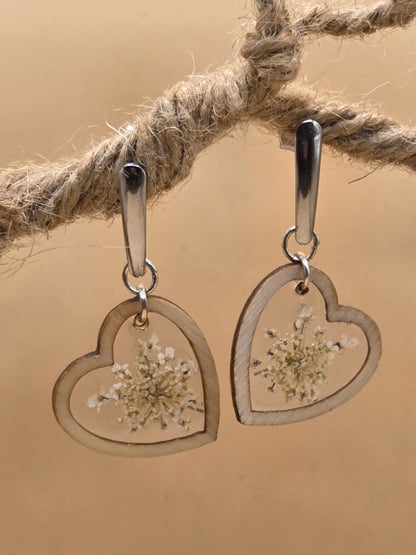 Boucles d'oreilles avec résine