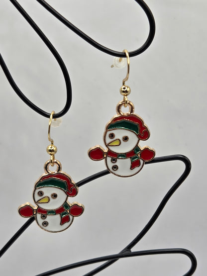 Boucles d'oreilles assemblage Fait Main sur le thème de Noël