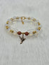 🤎 Pierres translucides → Bracelet artisanal pierres translucides et marron, bijou fait main cadeau femme