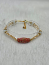 🐚 Coquillages → Bracelet artisanal perles coquillages marbré, bijou fait main cadeau femme