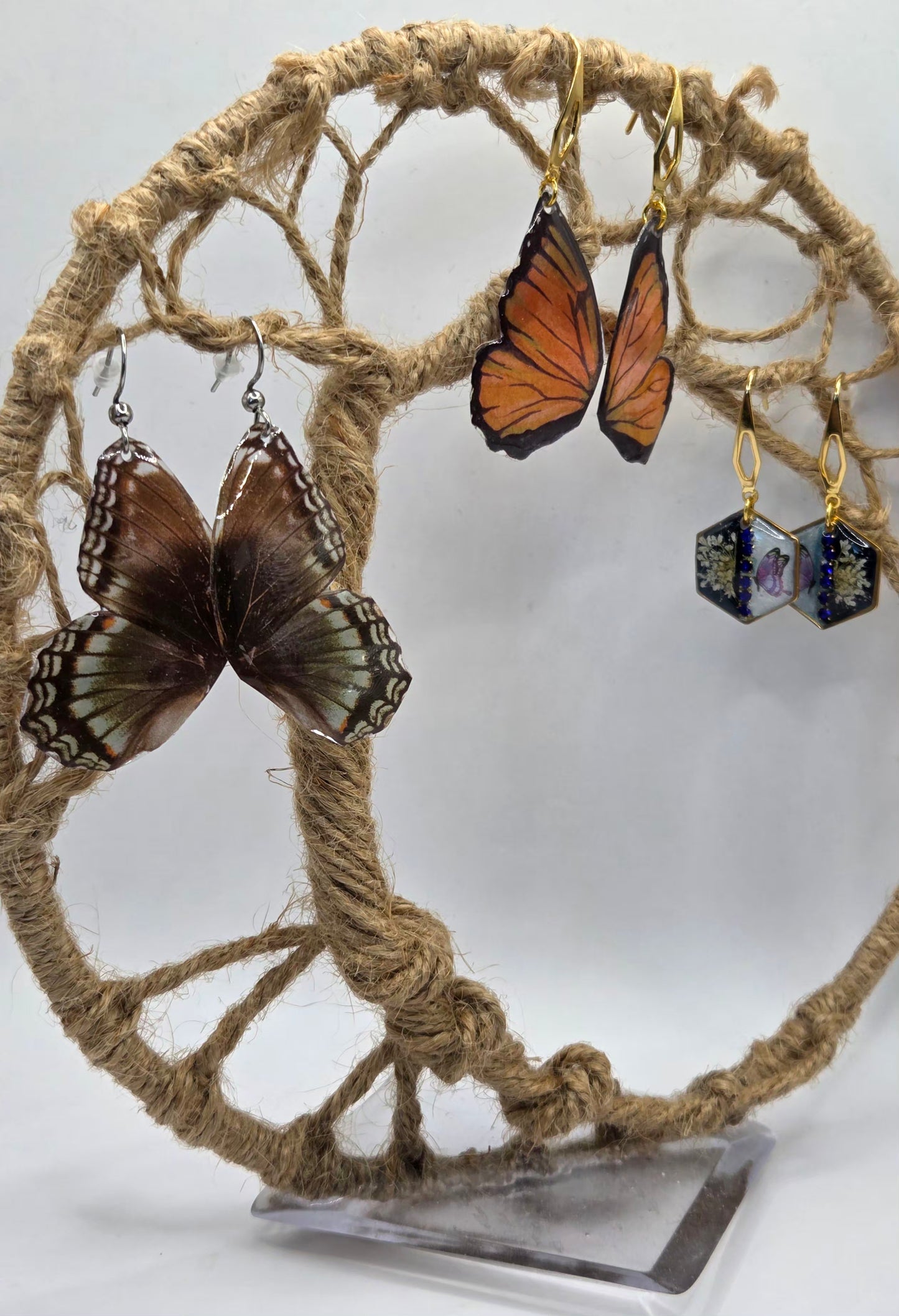 Boucles d'oreilles ailes de papillon