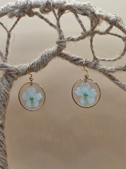 Boucles d'oreilles avec résine