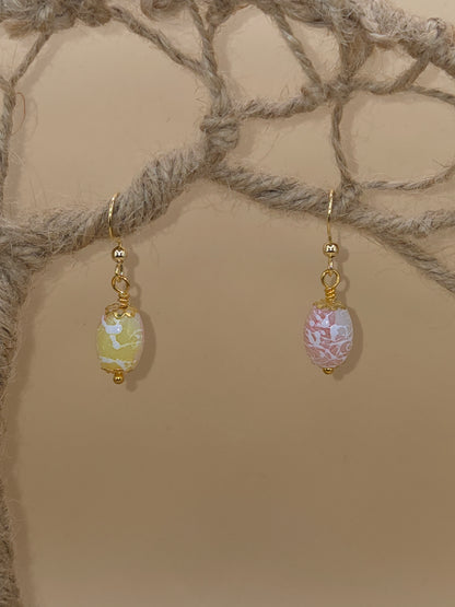 Boucles d'oreilles assemblage Fait Main avec perles de verre