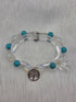 🌳 Arbre de vie → Bracelet artisanal bleu blanc arbre de vie, bijou fait main cadeau femme