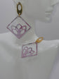  Boucles d’oreilles artisanales en acier inoxydable et résine, bijou fait main 