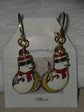 Boucles d’oreilles de Noël en forme de bonhomme de neige