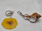 Porte-Clé Bijou de Sac Artisanal Fleurs et Résine | Fait Main | Cadeau Femme Original