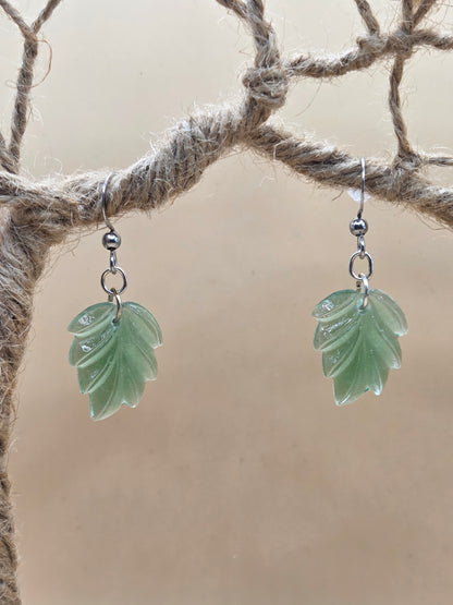 Boucles d'oreilles argentées Fait Main avec résine