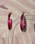 Créoles fushia en résine 