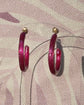 Créoles fushia en résine 