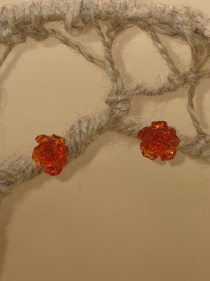 Boucles d'oreilles dorées Fait Main en résine