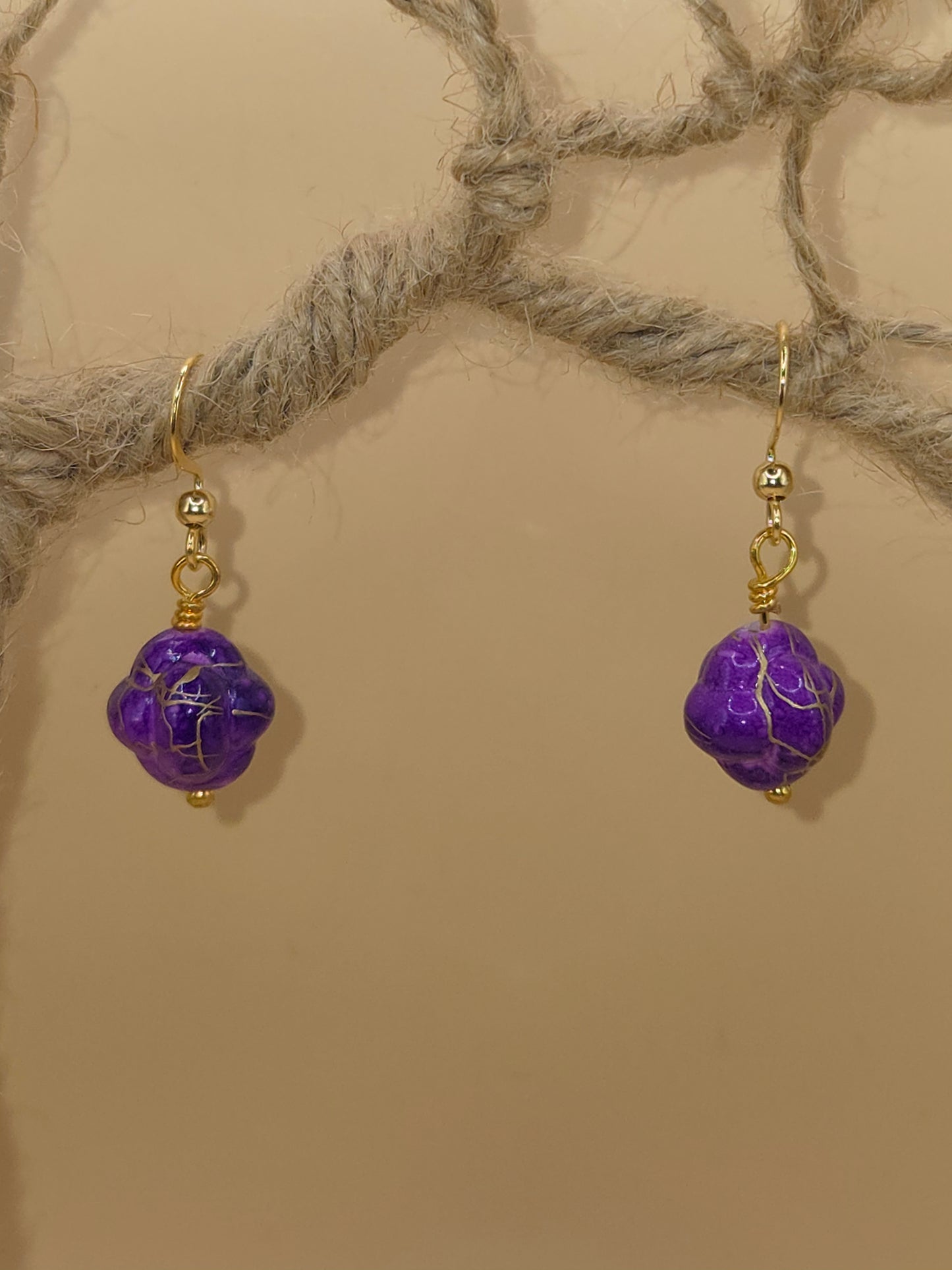 Boucles d'oreilles avec perles fleurs