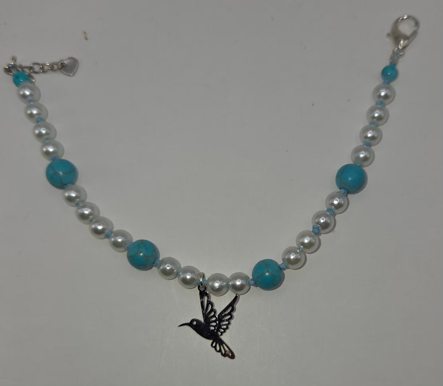 Bracelet Fait main avec perles de verre et perles nacrées