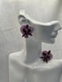 Boucles d’oreilles orchidées véritables résine transparente, cadeau femme original fait main