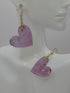  Boucles d’oreilles artisanales en acier inoxydable et résine, bijou fait main 