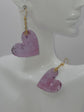  Boucles d’oreilles artisanales en acier inoxydable et résine, bijou fait main 