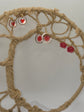 Boucles d’oreilles dorées artisanales avec résine, bijou fait main